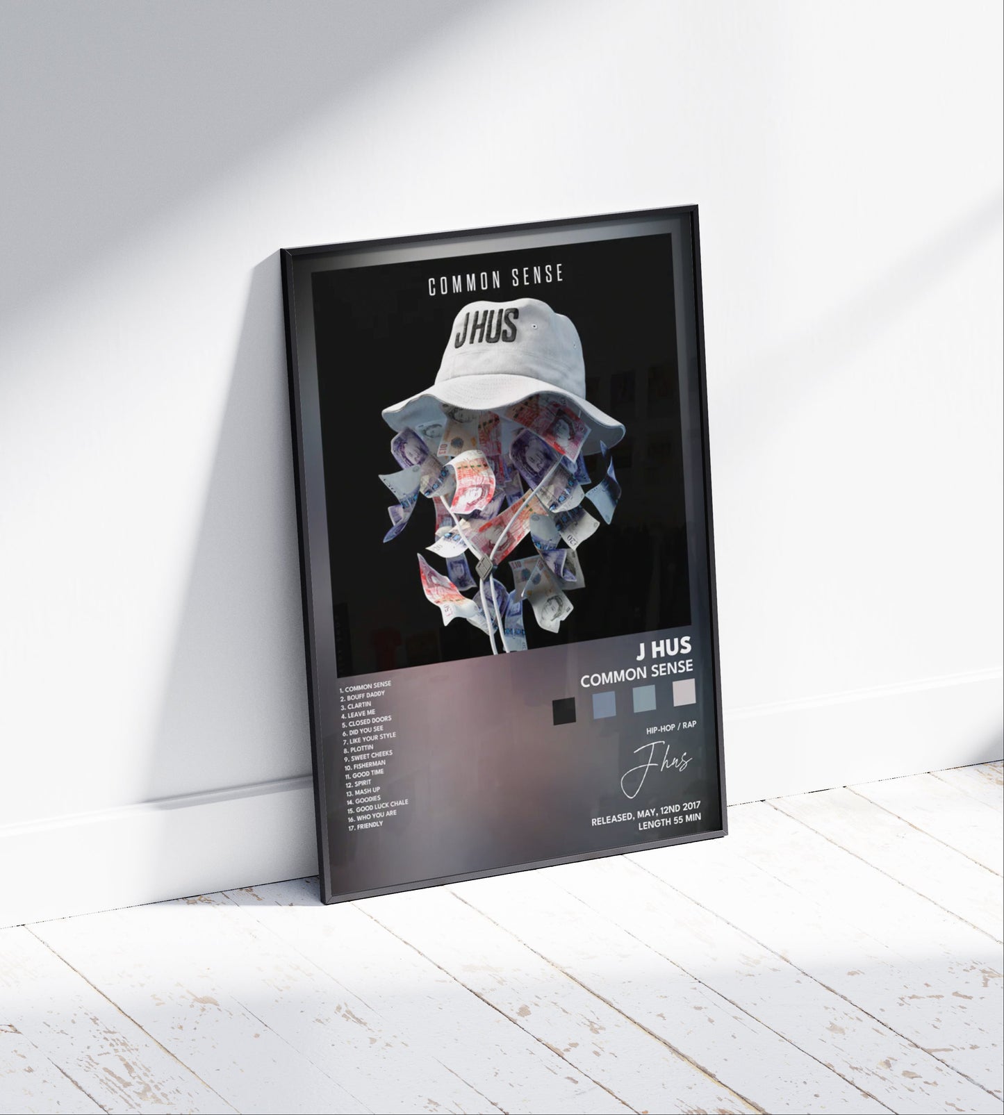 J Hus 'Common Sense' Album Poster