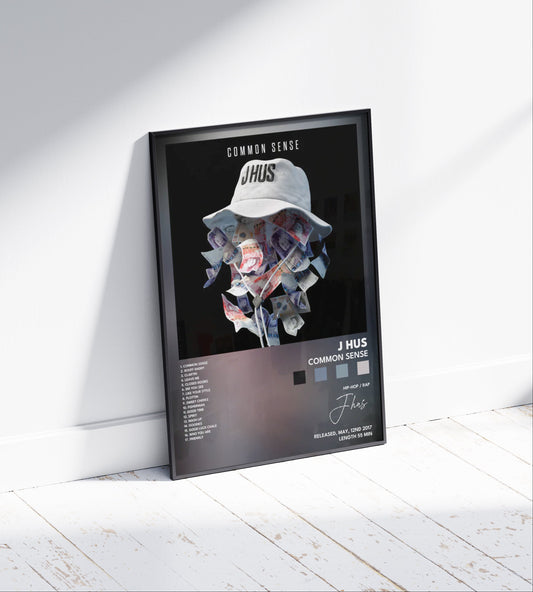 J Hus 'Common Sense' Album Poster