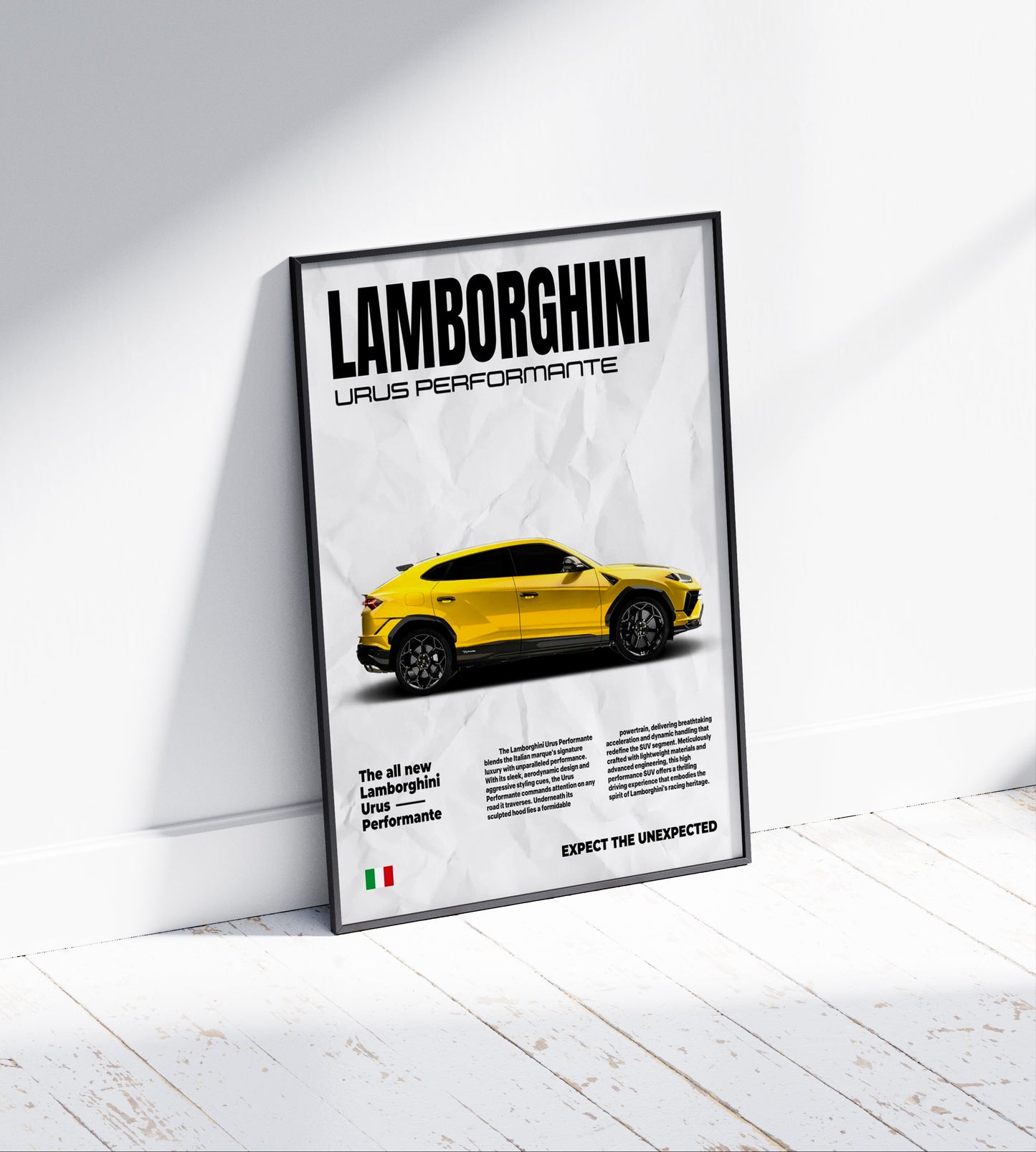 Lamborghini Urus Newspaper Poster
