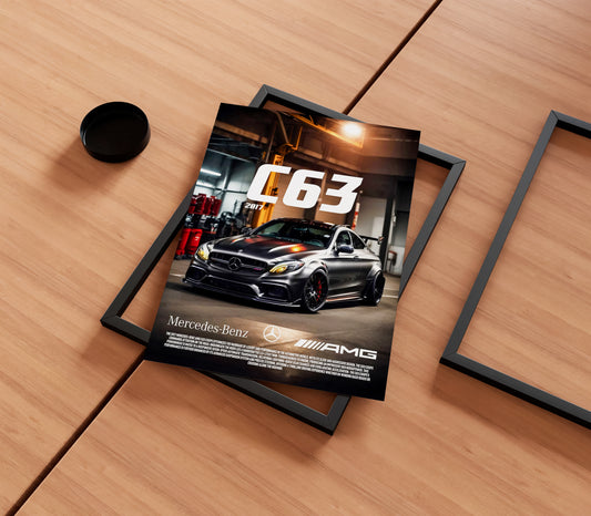 Mercedes C63 AMG Black Series Poster