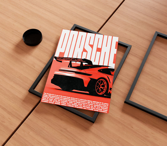 Porsche 911 Pink Poster