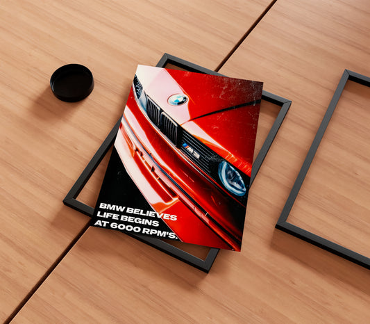 BMW Red Poster
