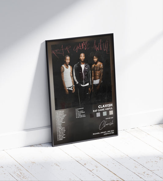 Clavish 'Rap Game Awful' Album Poster