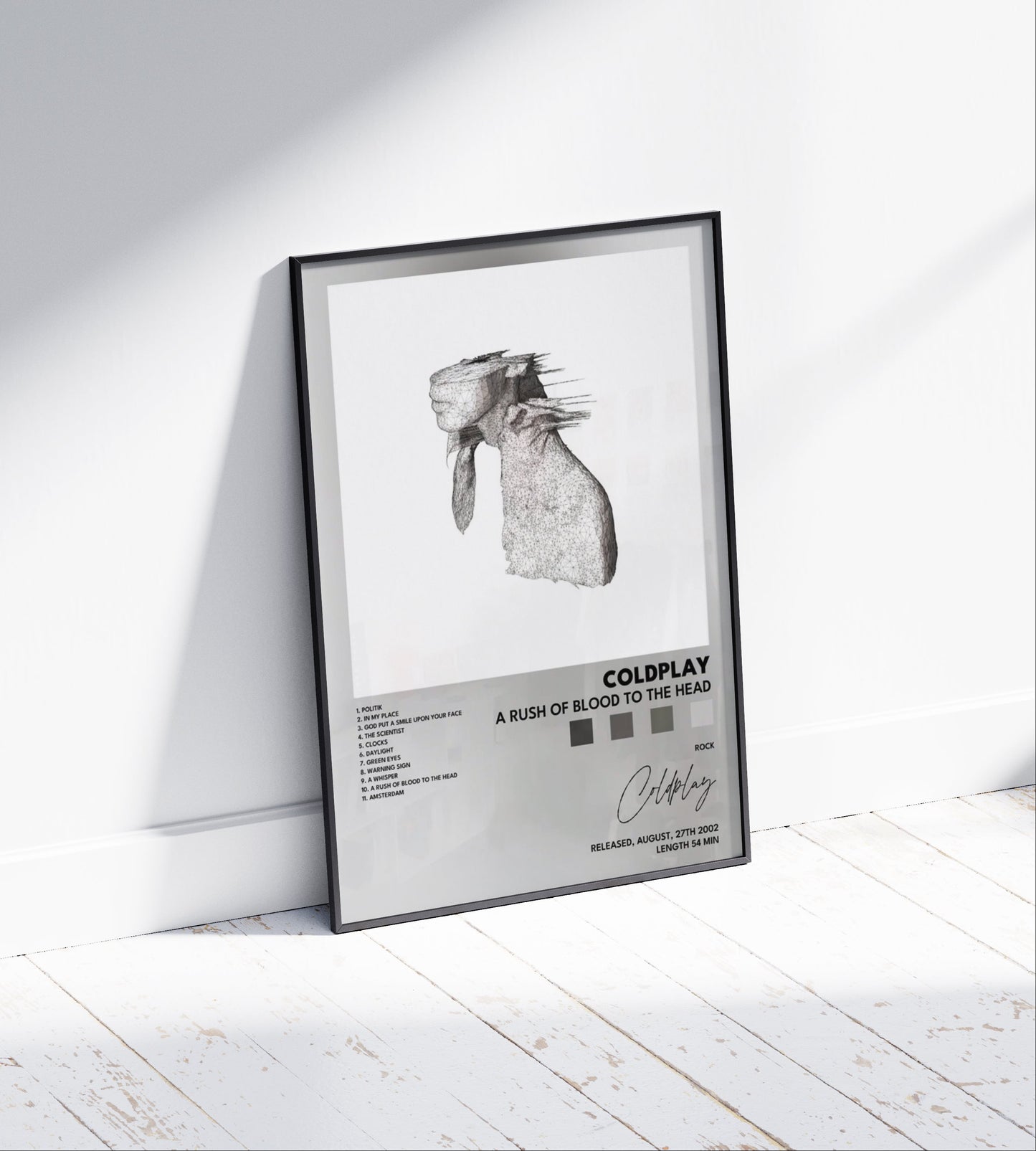 Coldplay 'A Rush Of Blood To The Head' Album Poster