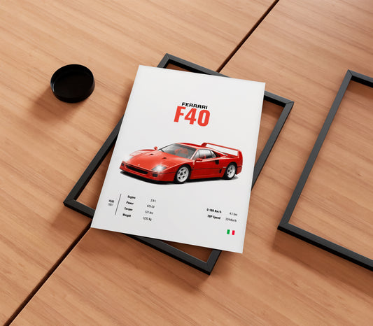 Ferrari F40 Poster