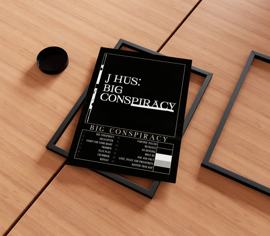 J Hus 'Big Conspiracy' Album Poster