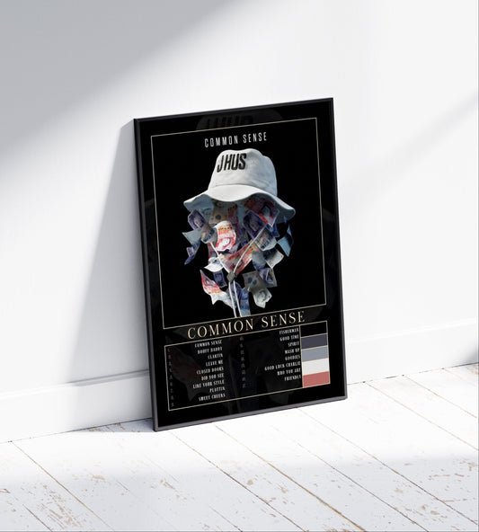 J Hus 'Common Sense' Album Poster