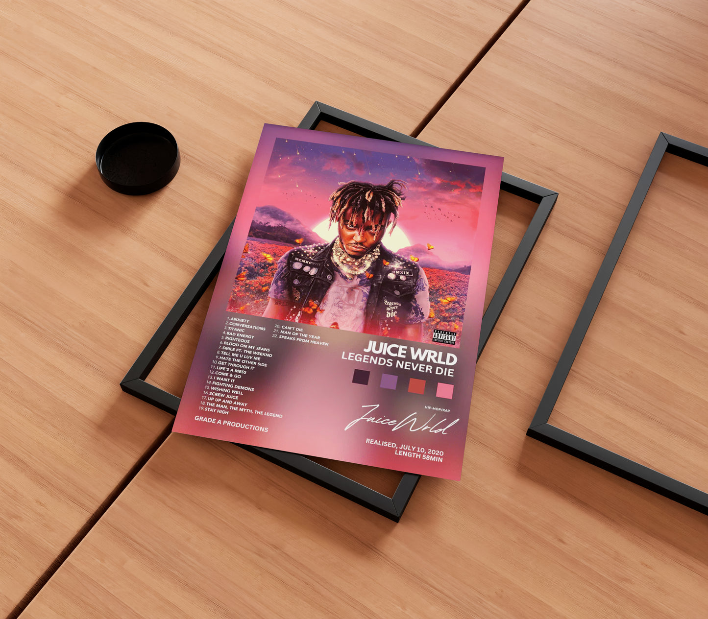 Juice Wrld 'Legends Never Die' Album Poster