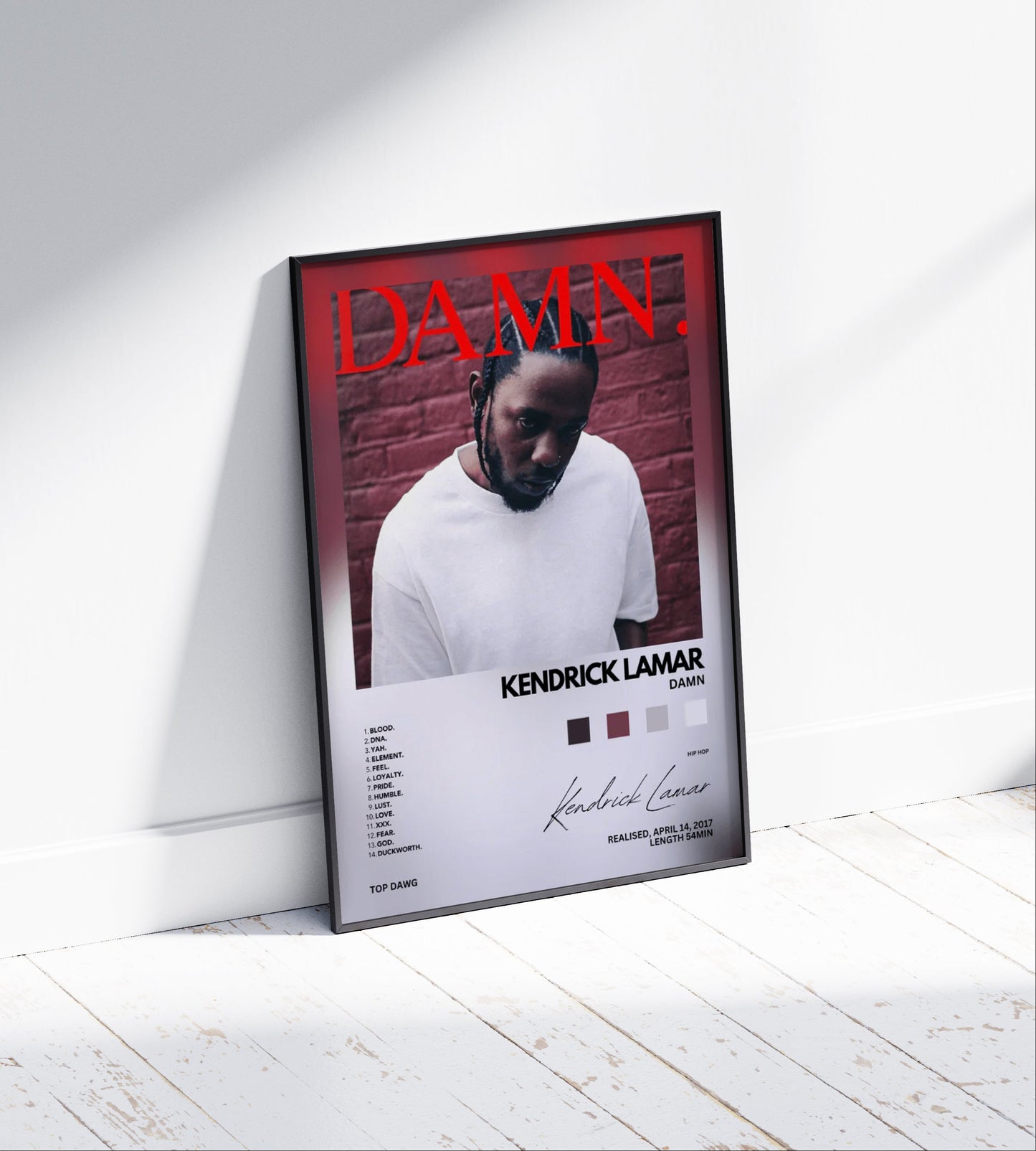 Kendrick Lamar 'Damn' Album Poster