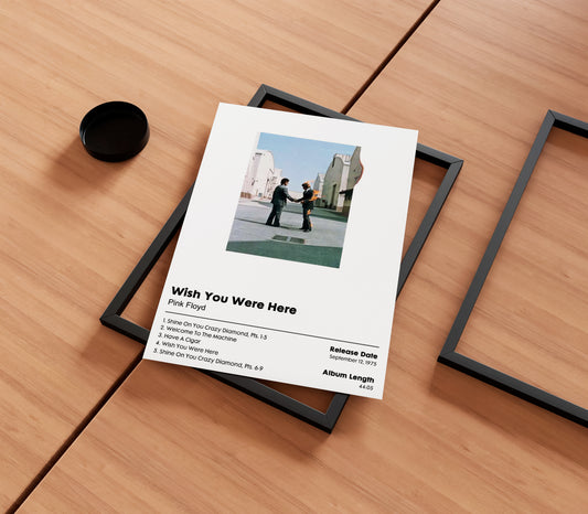 Pink Floyd 'Wish You Were Here' Album Poster