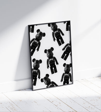 Bearbrick x Stussy Poster
