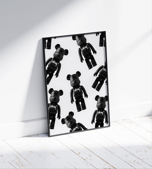 Bearbrick x Stussy Poster