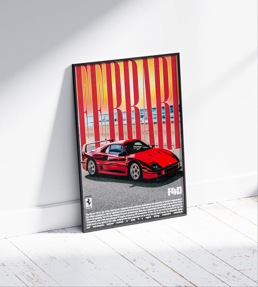 Ferrari F40 Poster