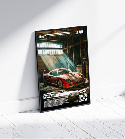 Ferrari F40 Poster