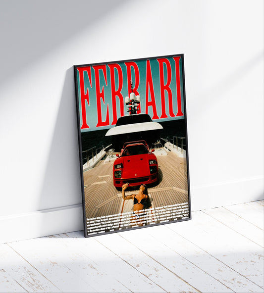 Ferrari x Yacht Poster
