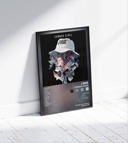 J Hus 'Common Sense' Album Poster