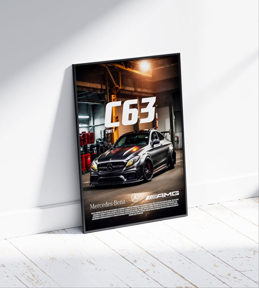 Mercedes C63 AMG Black Series Poster