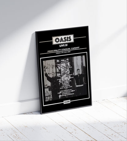 Oasis Live 'Cardiff 2025' Poster