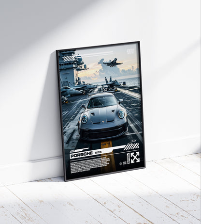 Porsche 911 GT3 RS Air Craft Carrier Poster