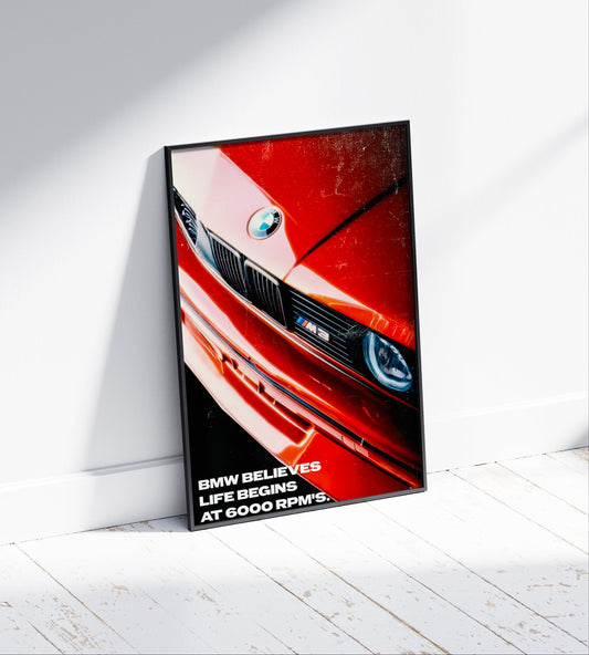 BMW Red Poster