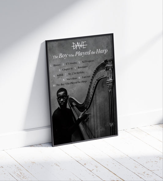 Santan Dave 'The Boy Who Played The Harp' Album Poster