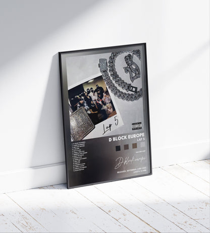 D-Block Europe 'Lap 5' Album Poster