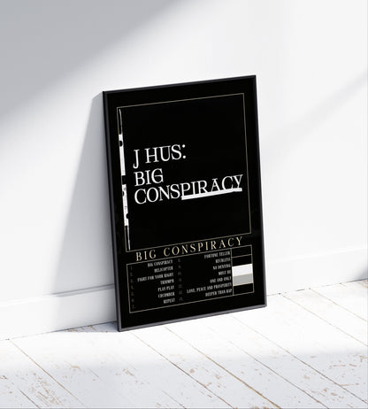 J Hus 'Big Conspiracy' Album Poster