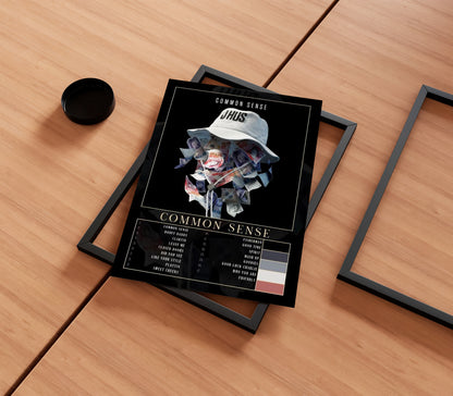 J Hus 'Common Sense' Album Poster