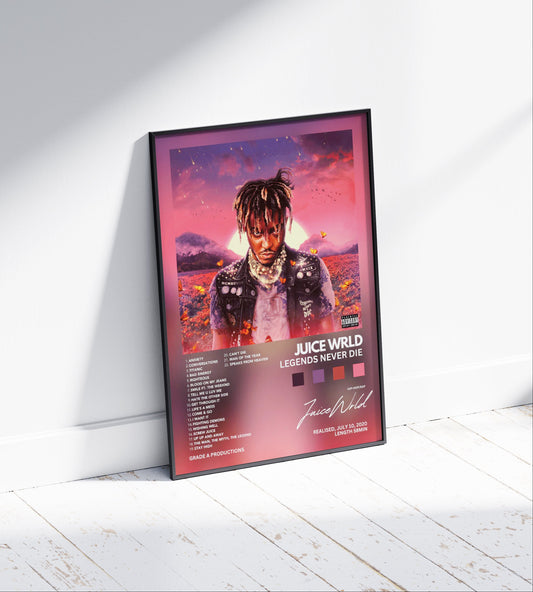 Juice Wrld 'Legends Never Die' Album Poster