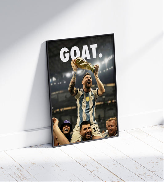 Lionel Messi 'GOAT' Poster