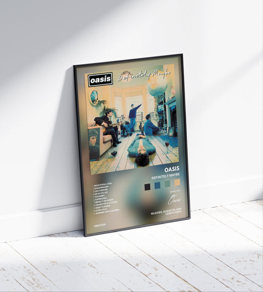Oasis 'Definitely Maybe' Album Poster
